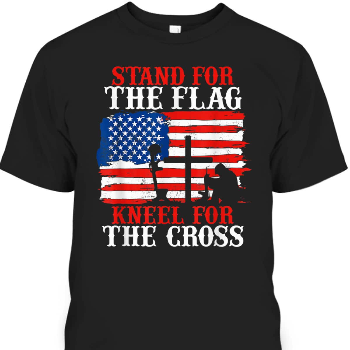 Stand For The Flag Kneel For The Cross T-Shirt