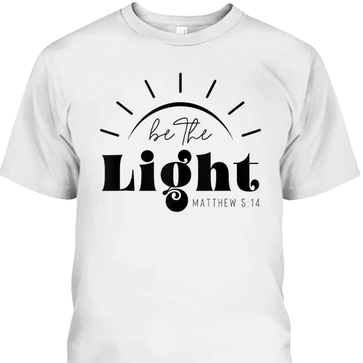 Vintage Be The Light Sunset Minimalist Mens Womens T-Shirt