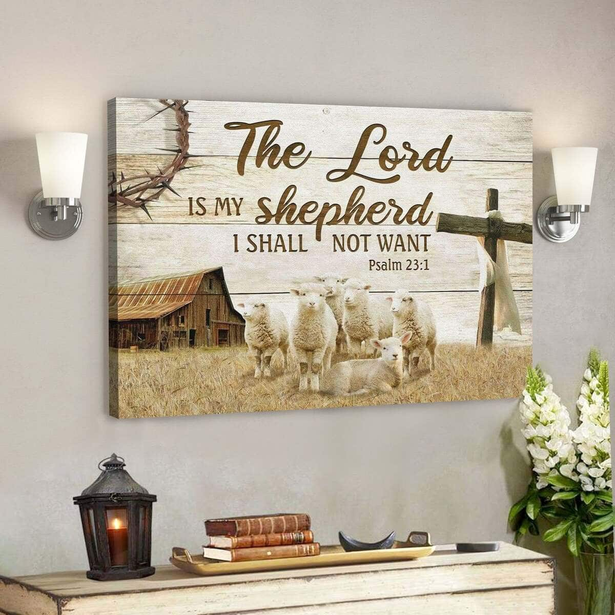 Psalm 231 The Lord Is My Shepherd Canvas Wall Art