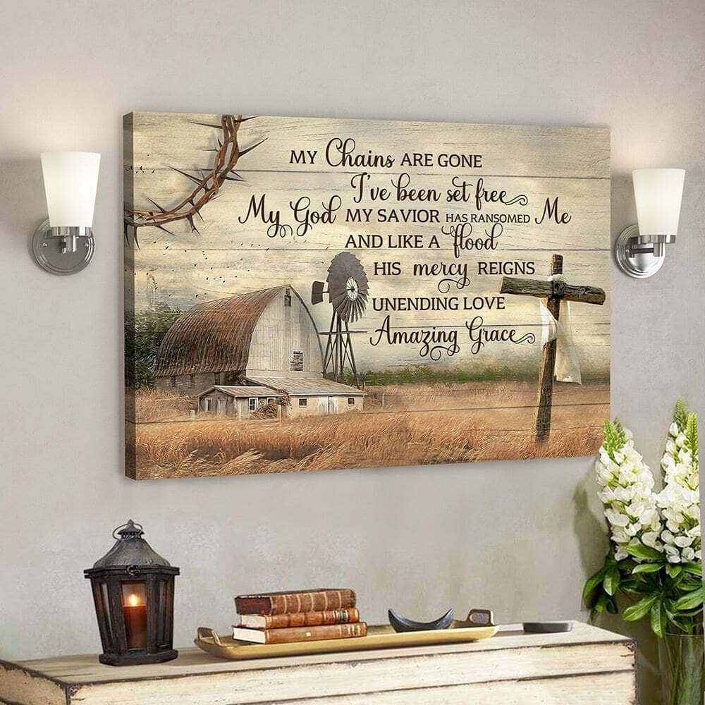 My Chains Are Gone I've Been Set Free Christian Canvas Wall Art