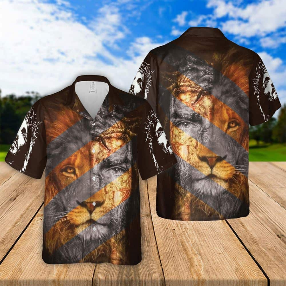 Jesus Lion Religious Christian Faith Religious Hawaiian Shirt