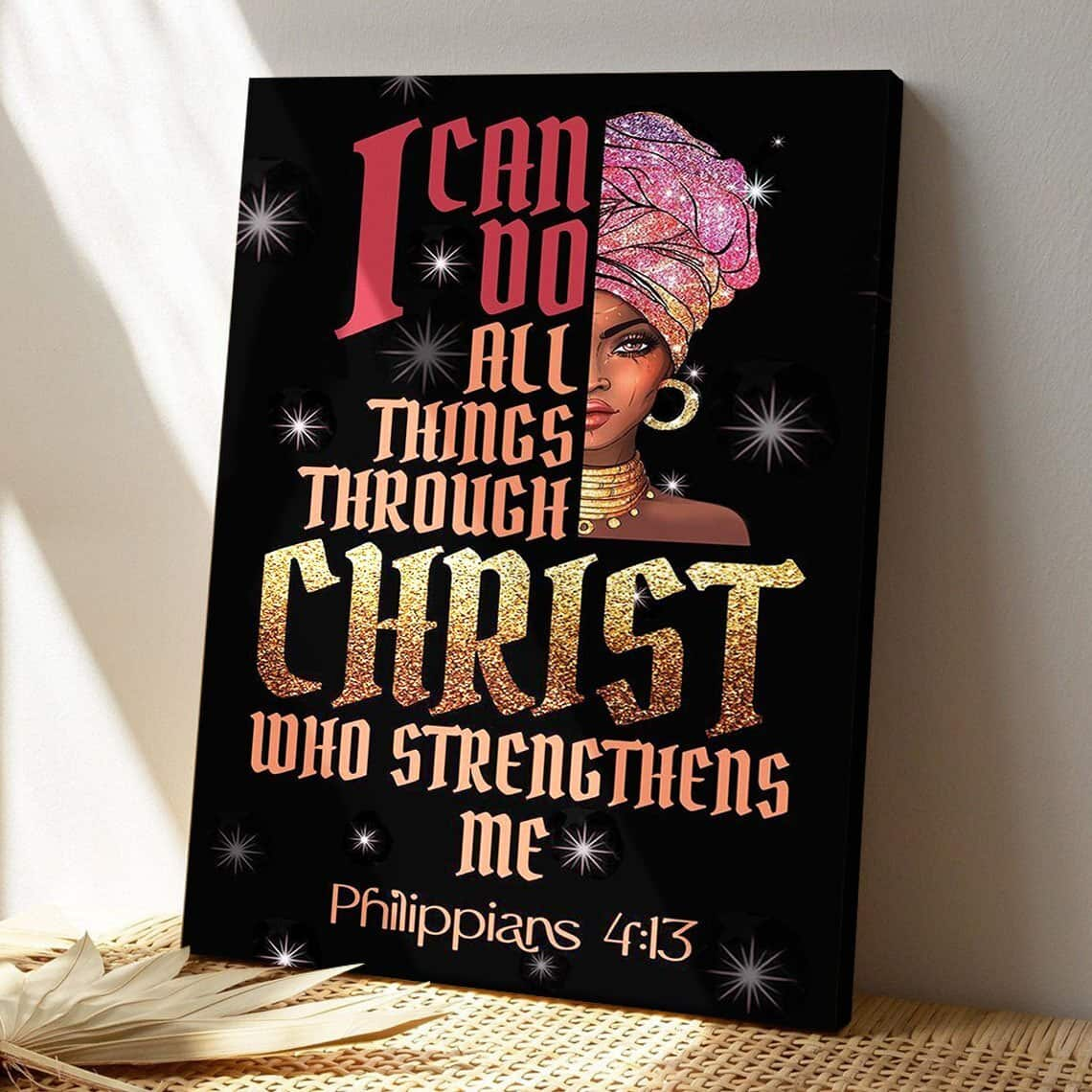 Christian I Can Do All Things Through Christ Jesus Scripture Canvas Print