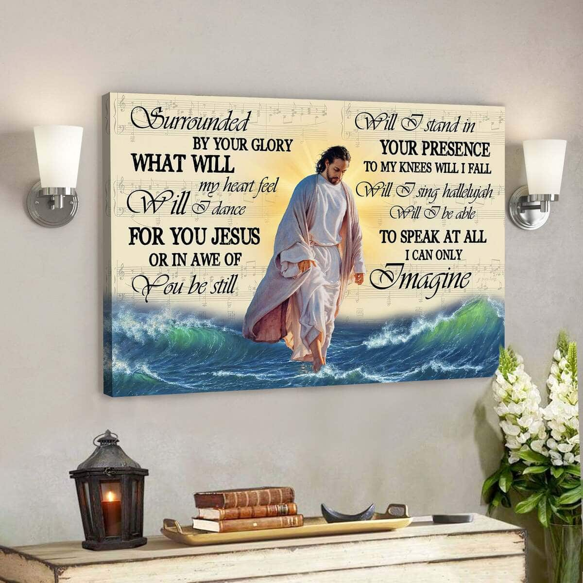 Jesus Christ I Can Only Imagine Bible Verse Scripture Canvas Wall Art