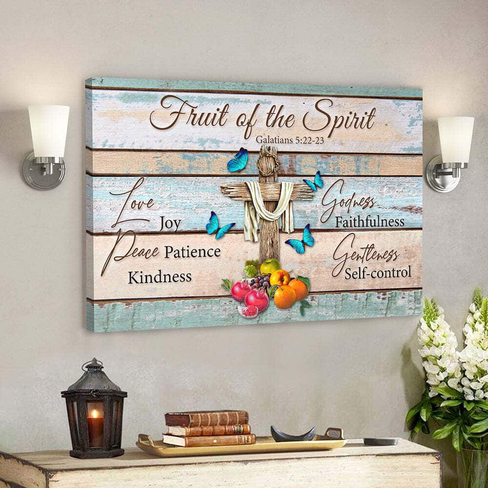 Truit Of The Spirit Jesus Christ Bible Verse Scripture Canvas Wall Art