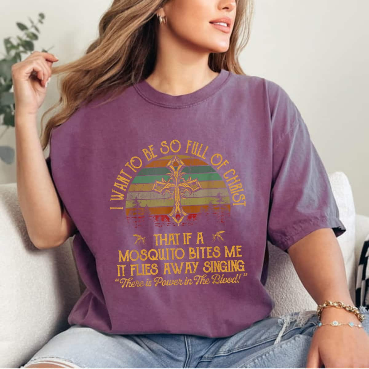 That If A Mosquito Bites Me Funny Christian Faith T-Shirt