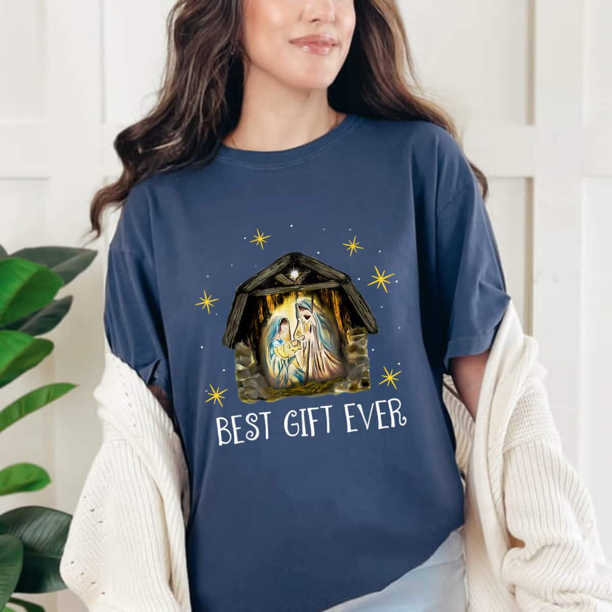 Best Ever Christmas Cool Jesus Nativity Scene Christian Xmas T-Shirt