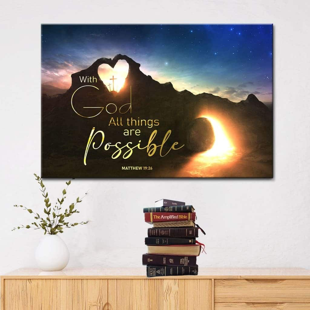 With God All Things Are Possible Canvas Wall Art