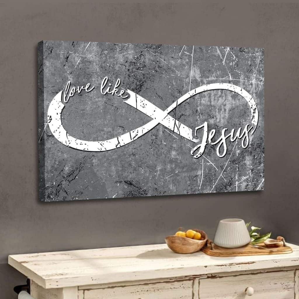 Religious Canvas Wall Art Gift Love Like Jesus Christian