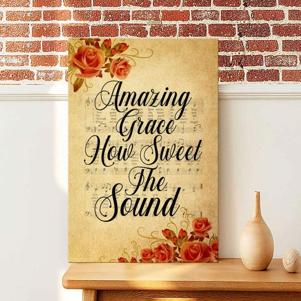 Amazing Grace How Sweet The Sound Christian Canvas Print