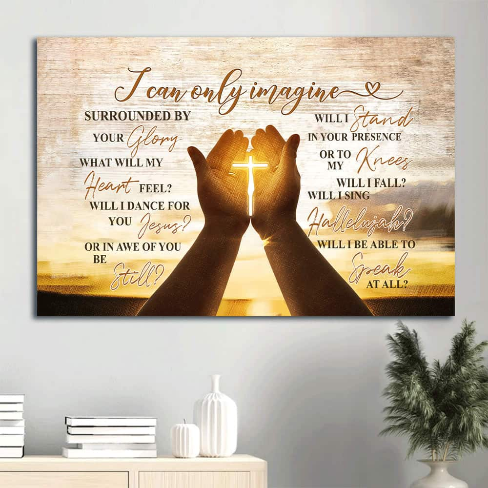 Awesome Cross I Can Only Imagine Canvas Wall Art