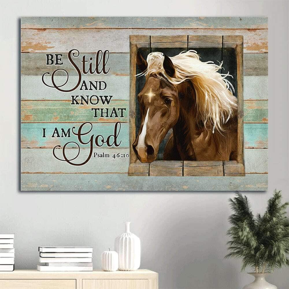 Vintage Be Still And Know That I Am God Canvas Wall Art