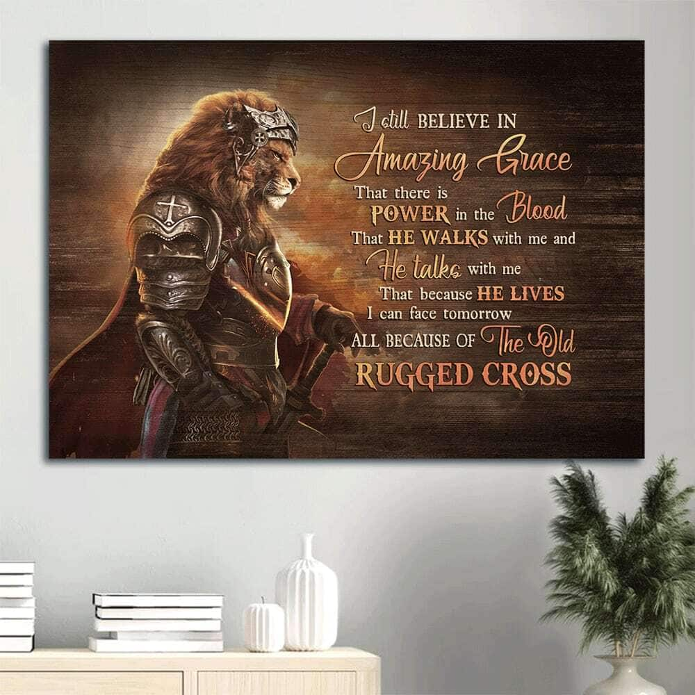 Lion Kings I Still Believe In Amazing Grace Power In The Blood Canvas Wall Art