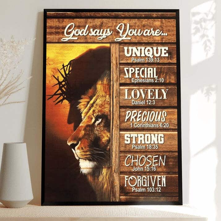 God Says You Are Canvas Print Unique Special Lovely Strong