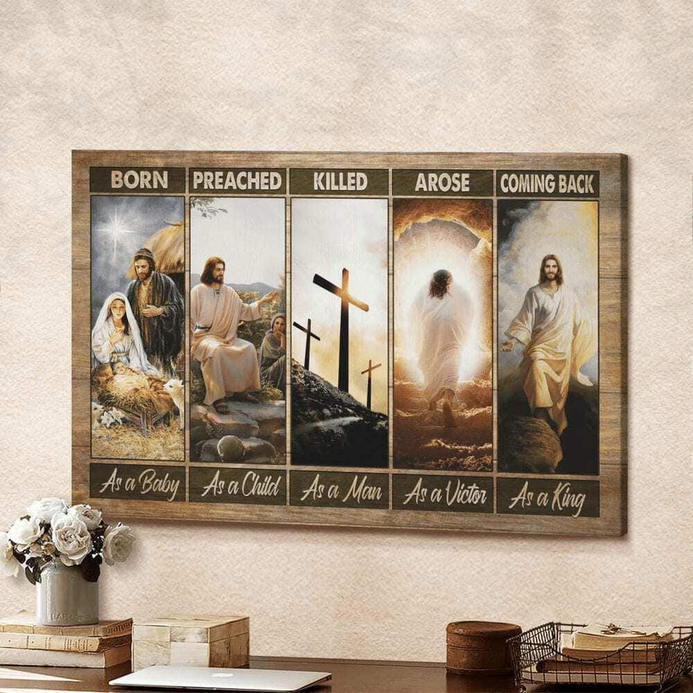 Christian The Life Of Jesus He Comes Back As A King Canvas Wall Art