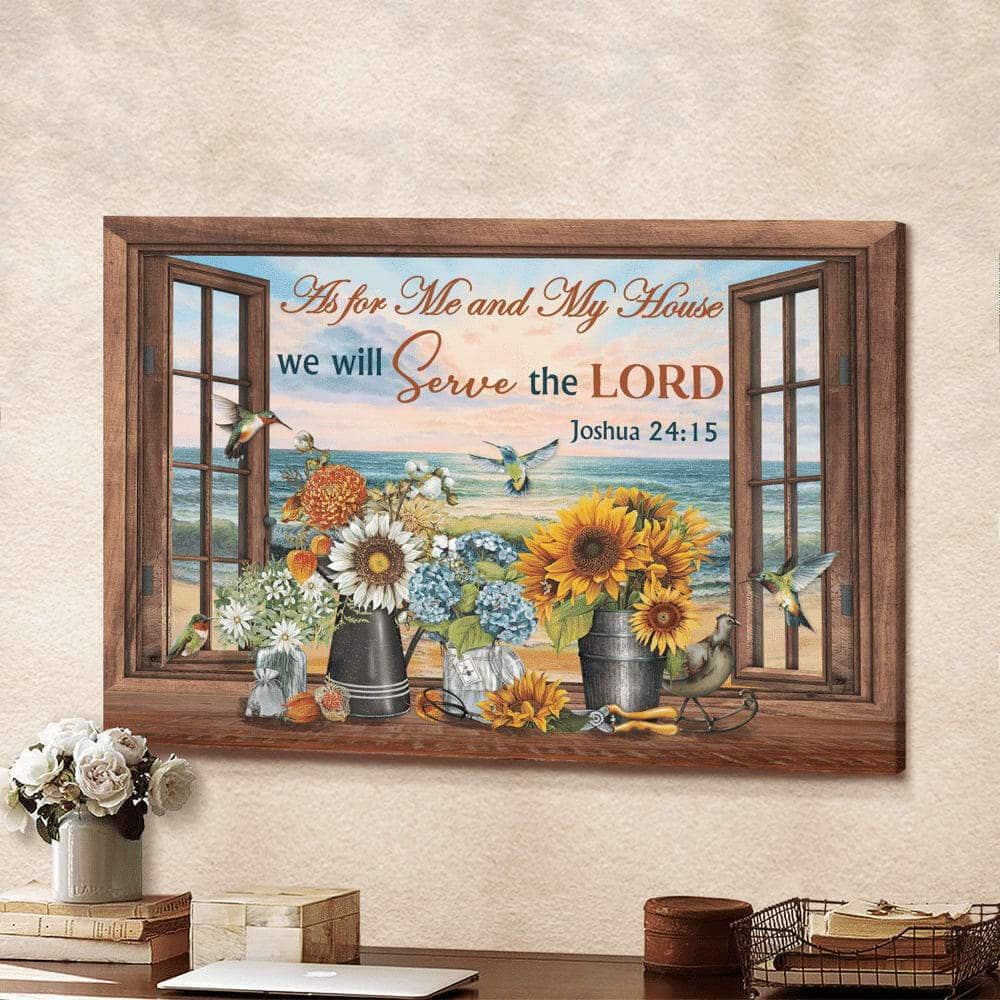 Christian We Will Serve The Lord Canvas Wall Art