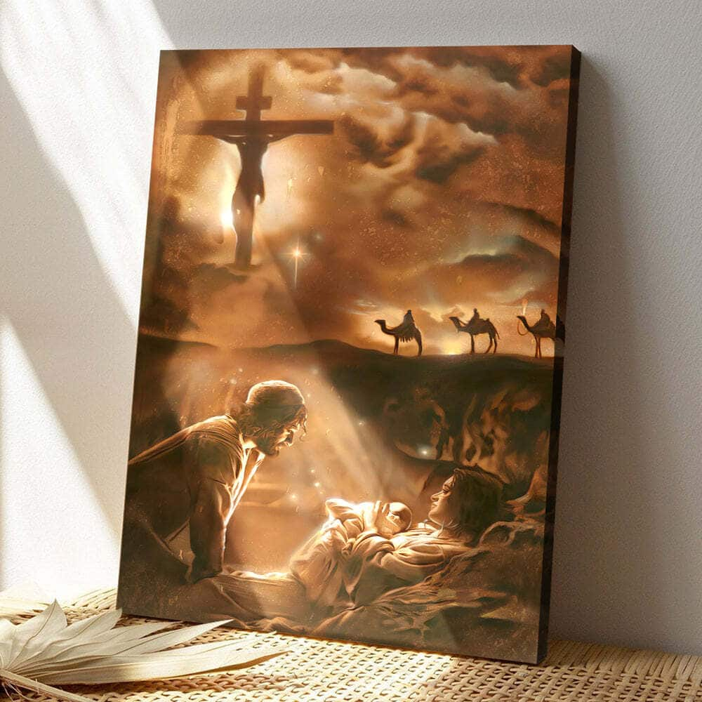 Christian Jesus The Birth And Death Of Christ Canvas Print