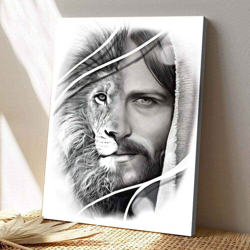 Christian Bible Verse Lion Jesus Canvas Print