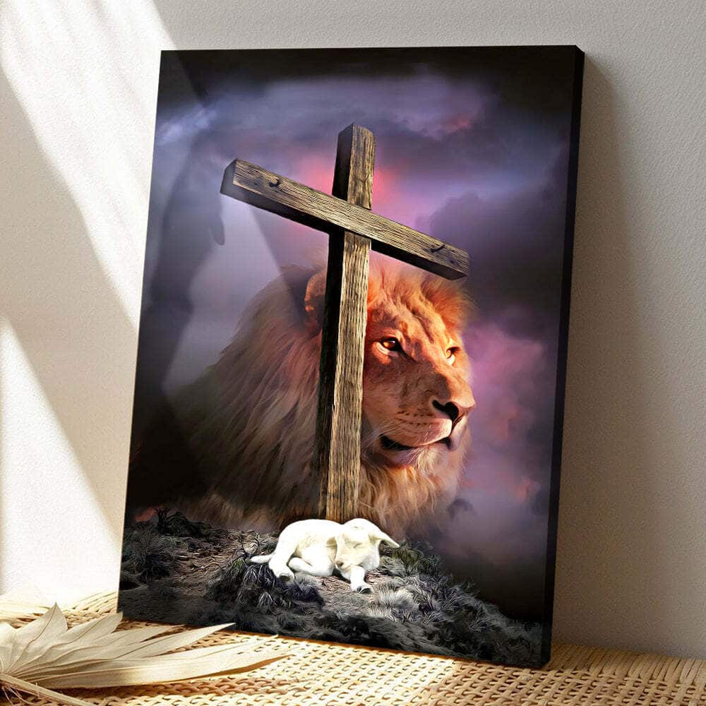 Christian Lamb Lion Jesus Canvas Print