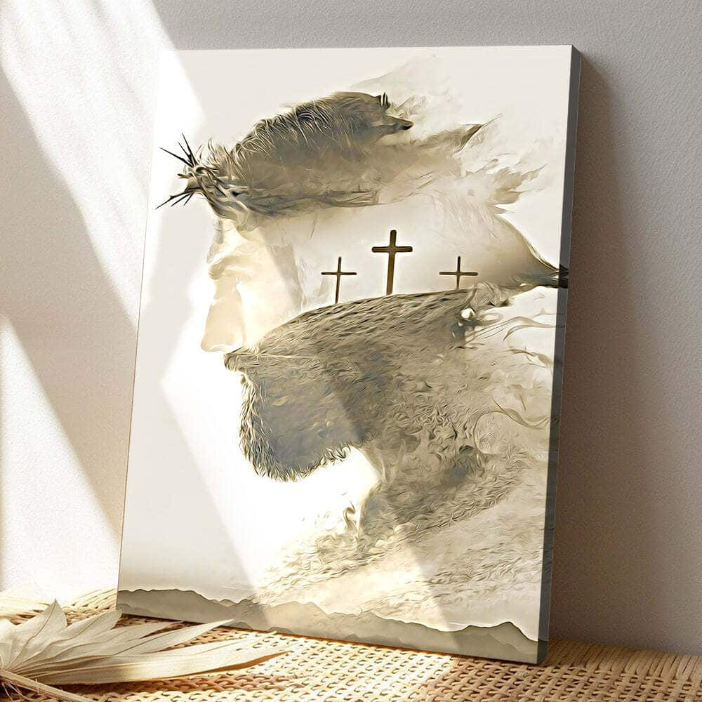 Cross Jesus Canvas Print Gift For Christian