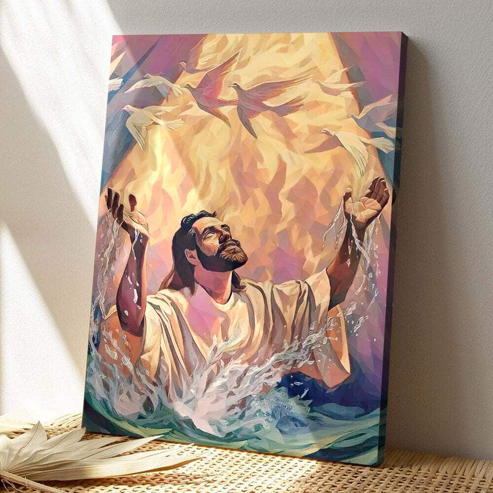 Christian Jesus Raising Hands To Sky Canvas Print