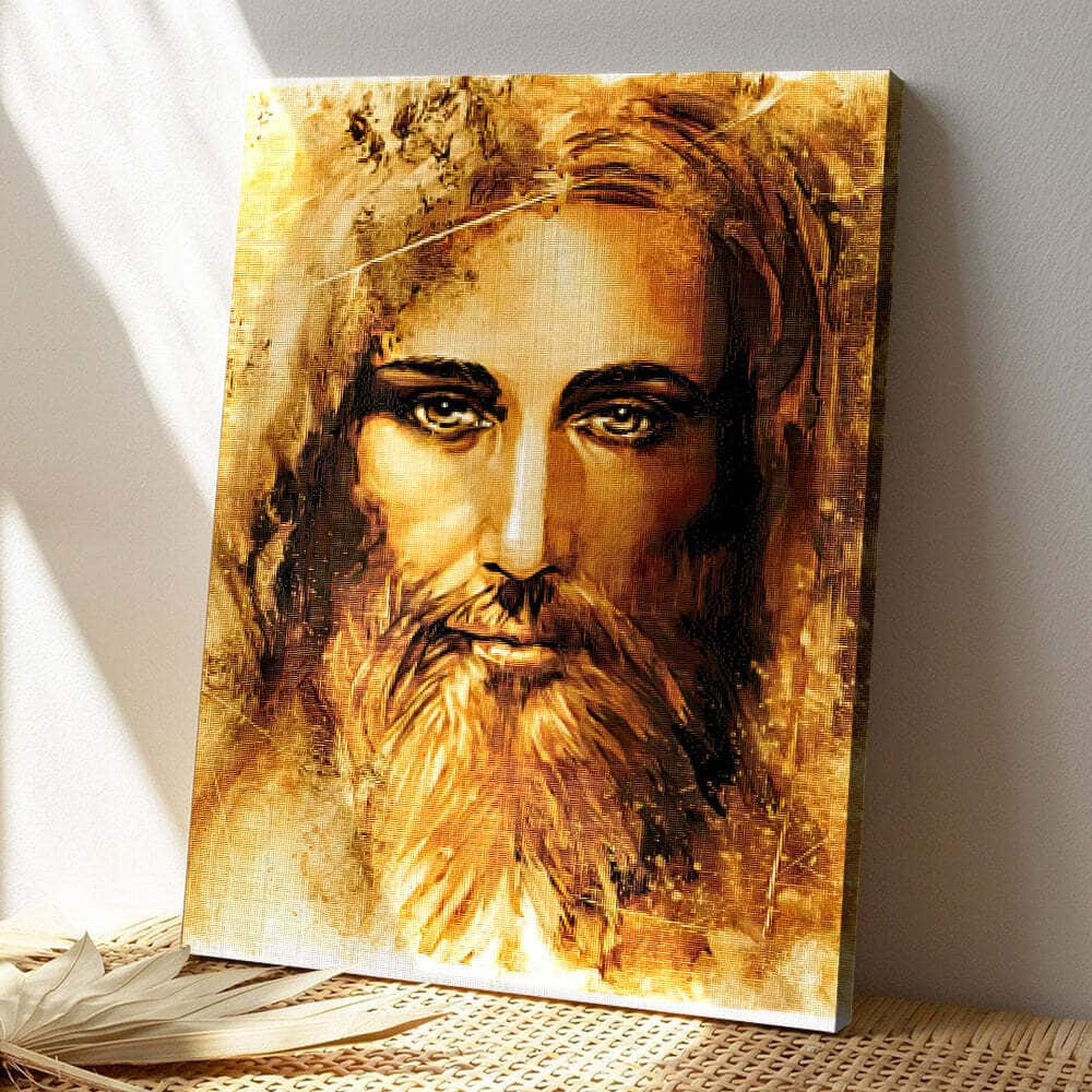 Christian Jesus Face Canvas Print