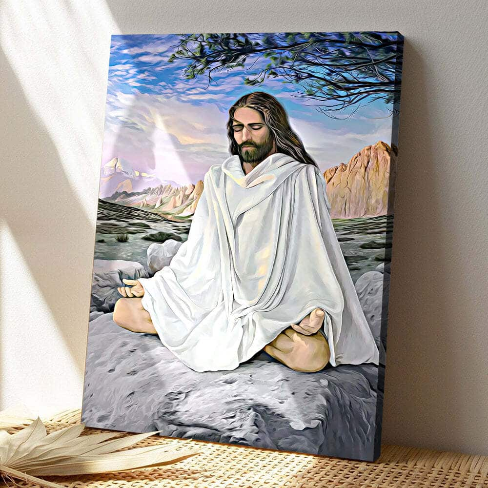 Christian Jesus Pray Canvas Print