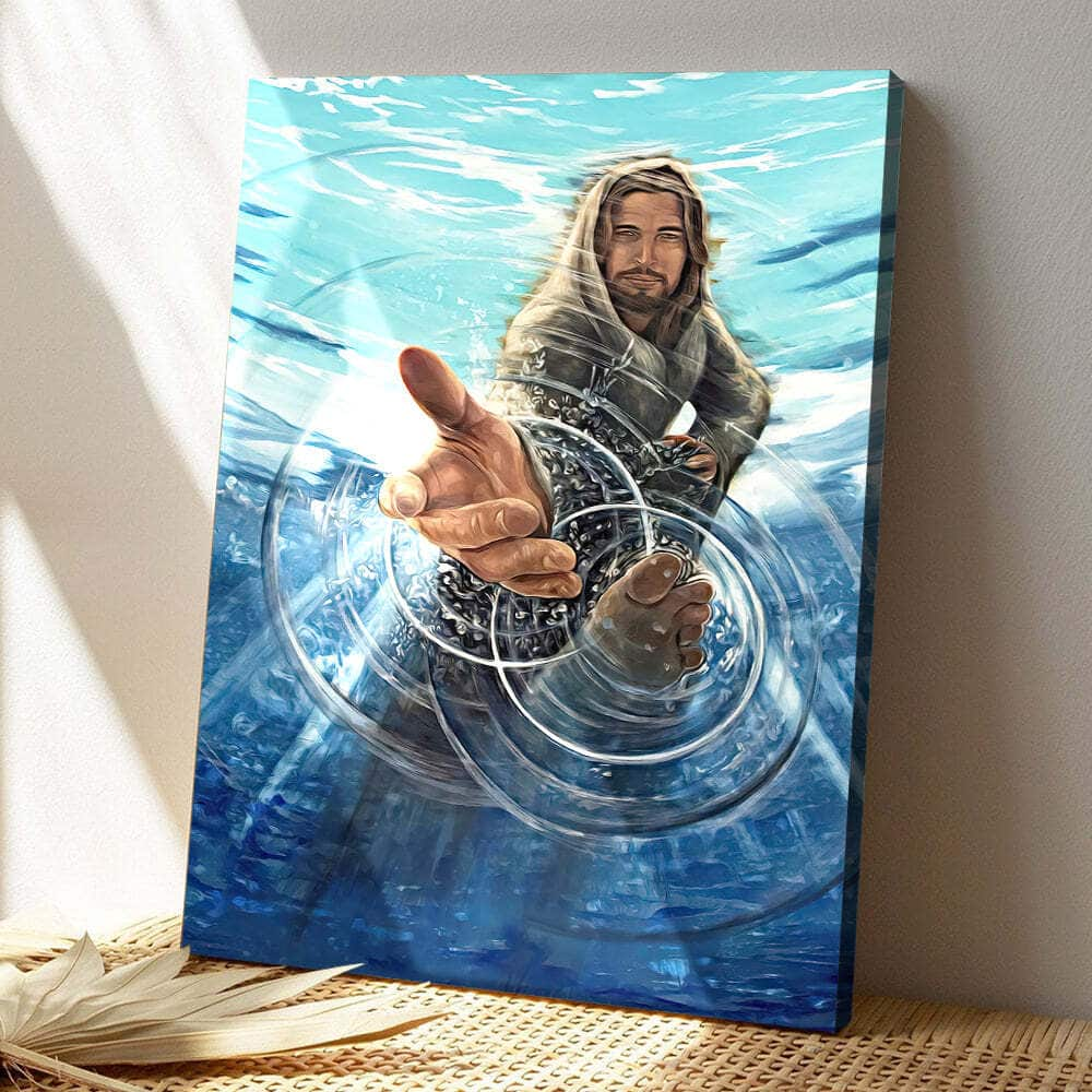 Jesus Christian Canvas Print Let God Hold Your Hand