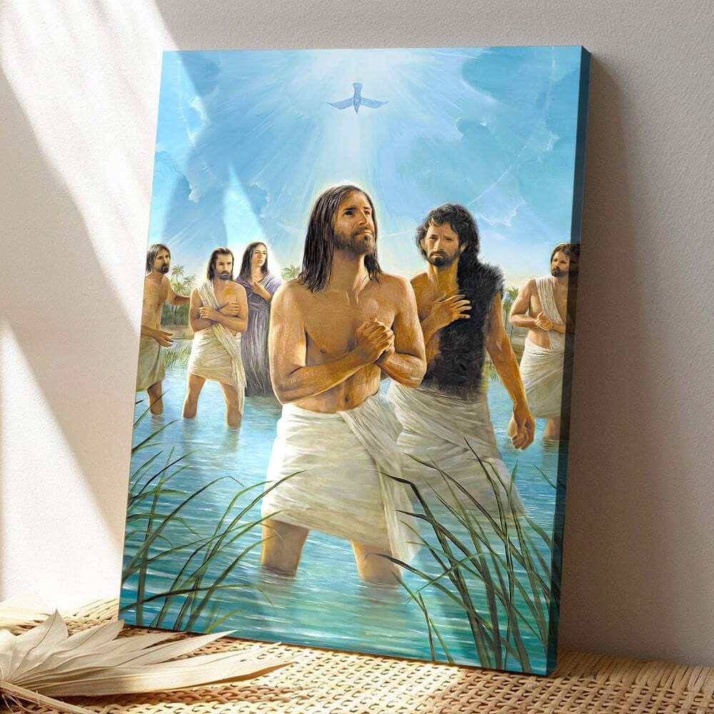 Christian Jesus And The People Praying Canvas Print