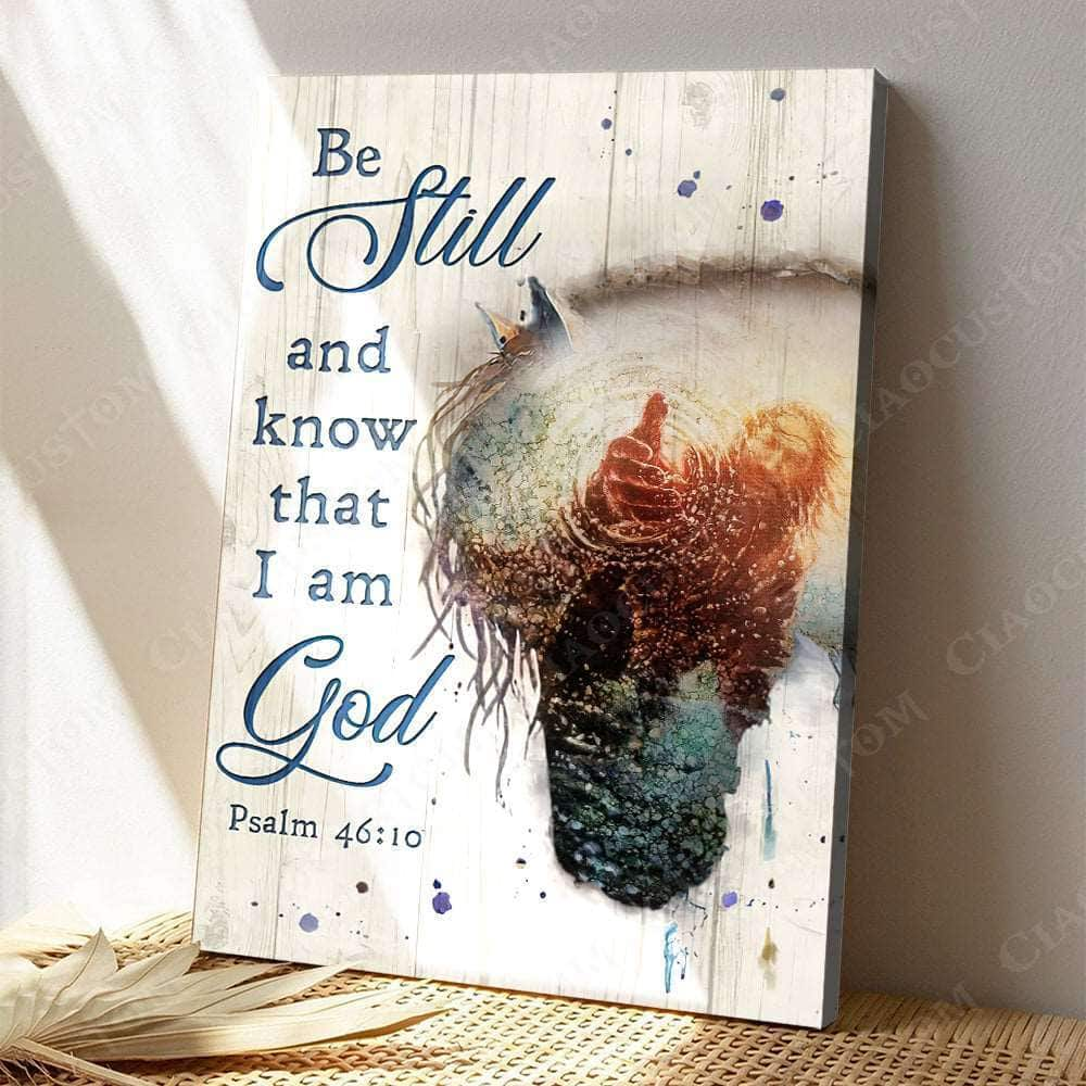 Christian Psalm 46:10 Be Still and Know That I Am God Pond Canvas Print