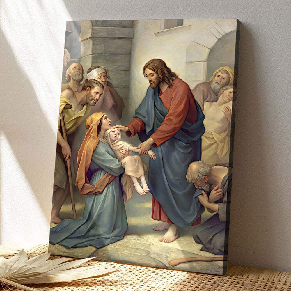 Christian Jesus And Citizen Canvas Print