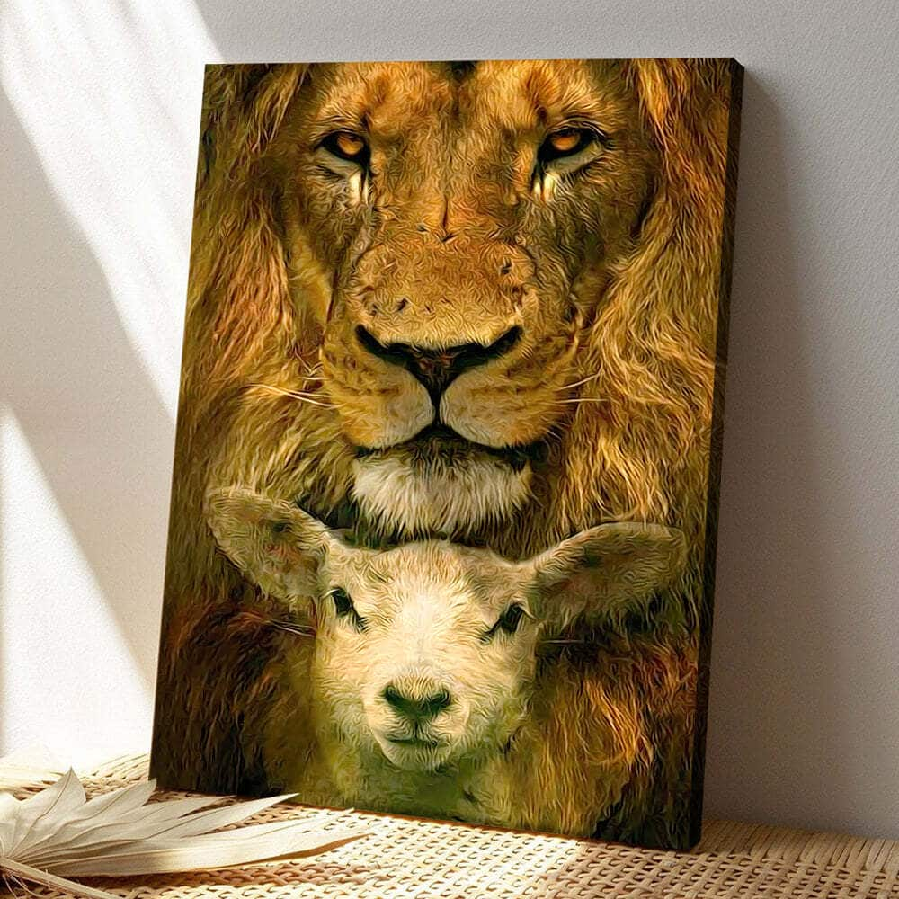 Christian Lion Lamb Canvas Print