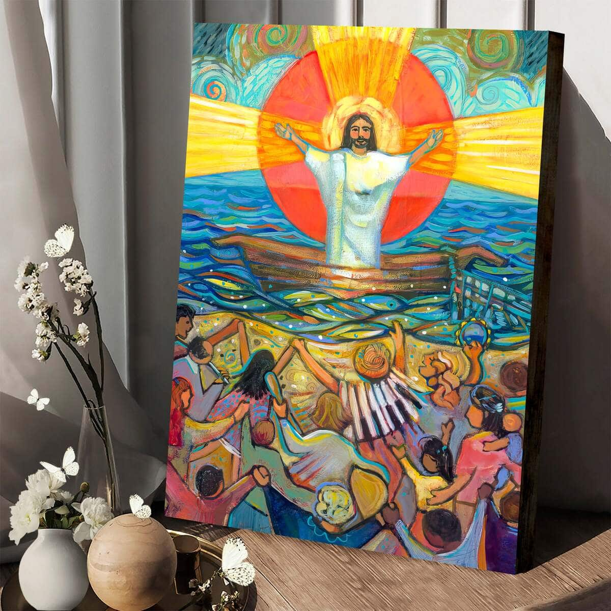 Christian Canvas Print Jesus Preaches To The Choir