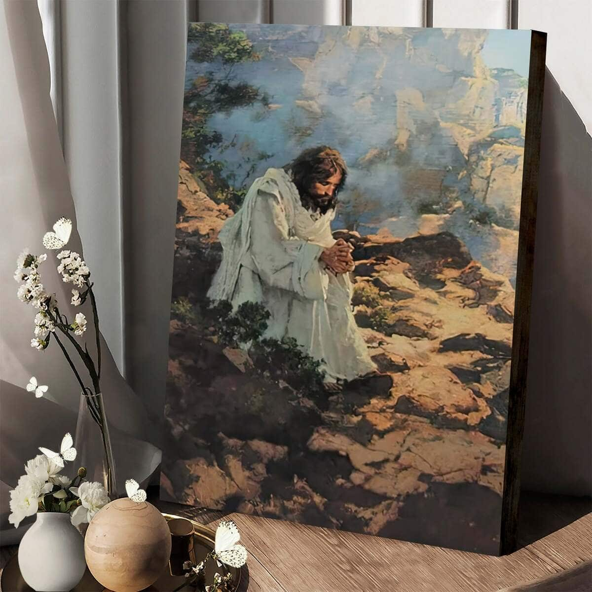 Alone With Jesus Christian Canvas Print