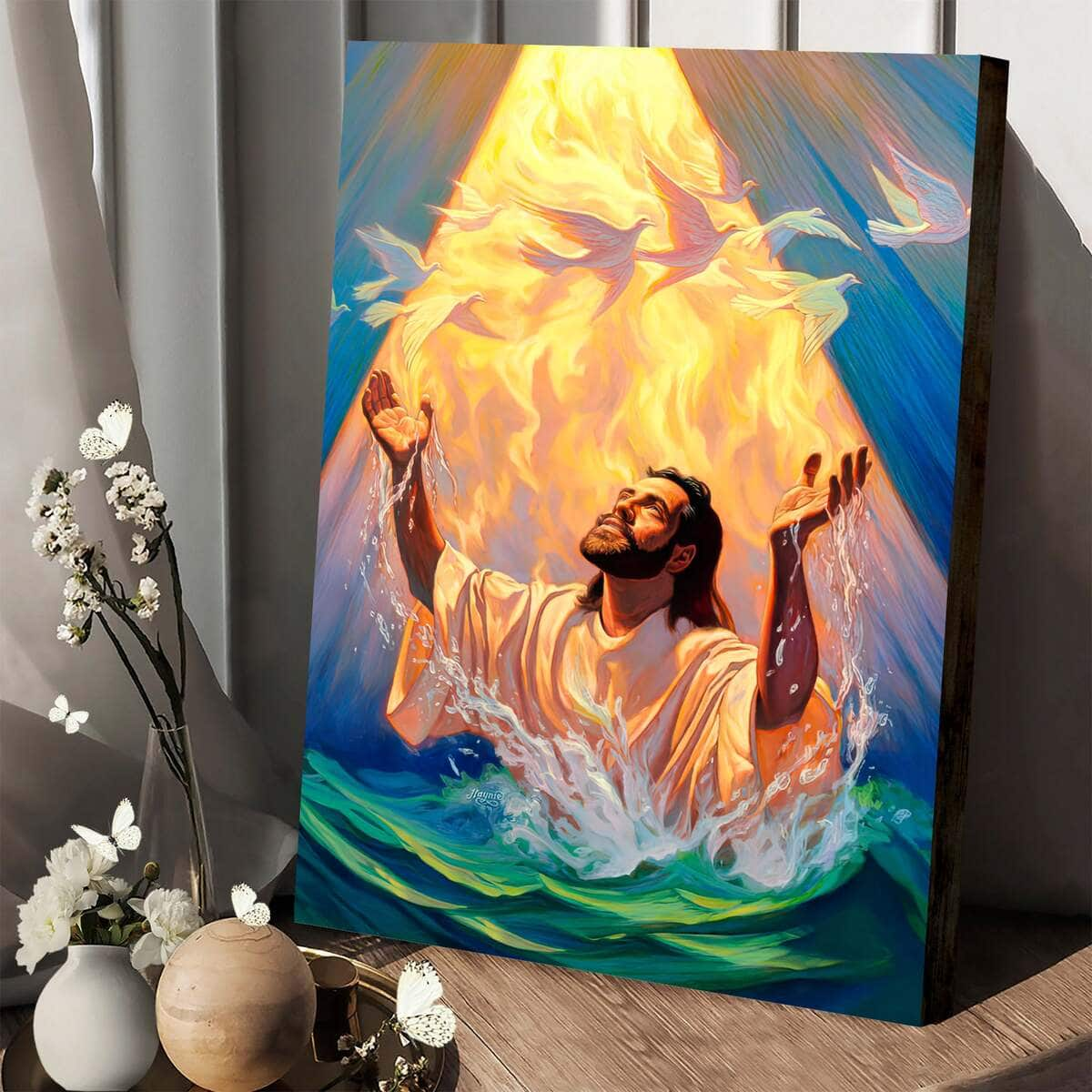 The Baptism Of Jesus Christian Canvas Print