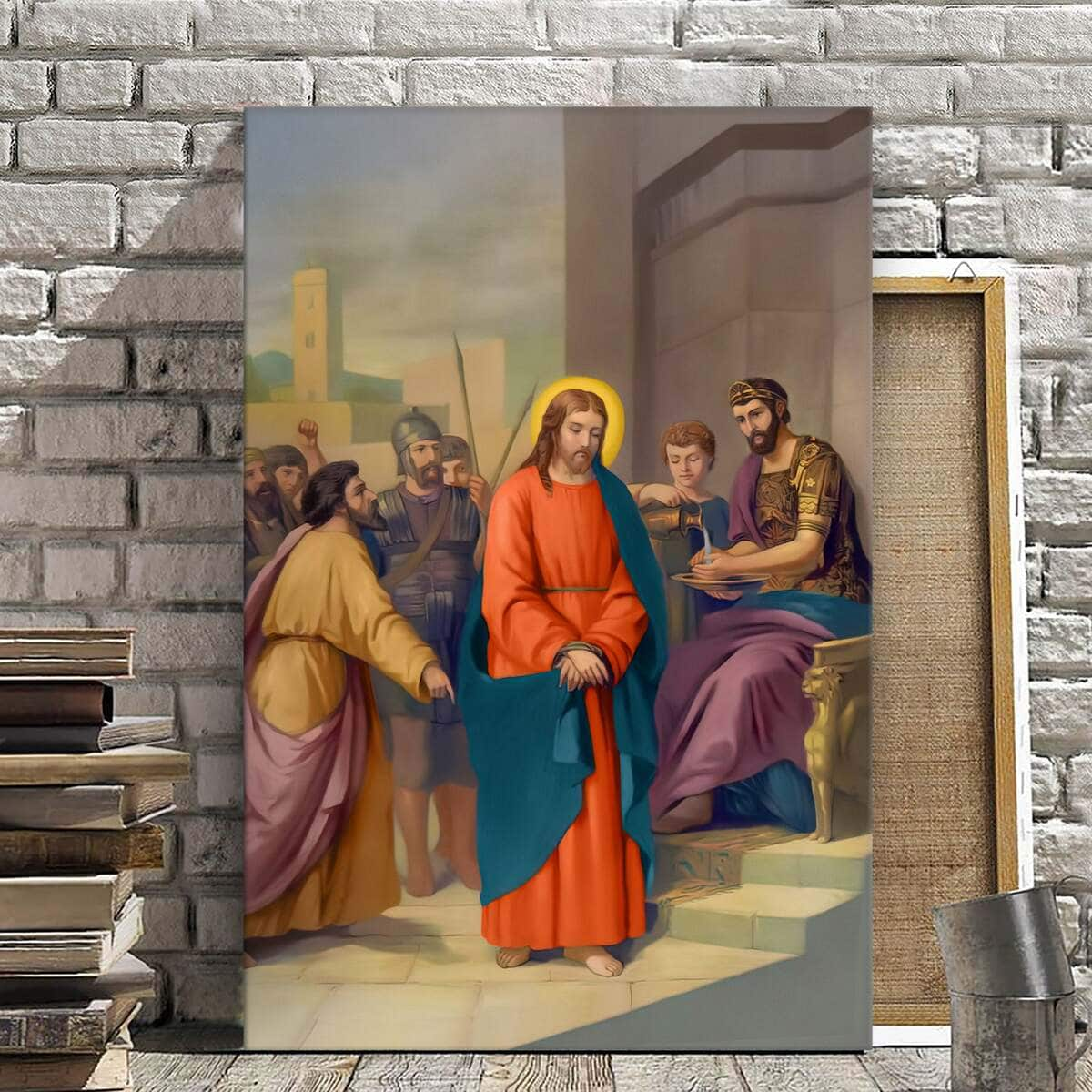 Christian Canvas Print Stations Of The Cross Saint Mary