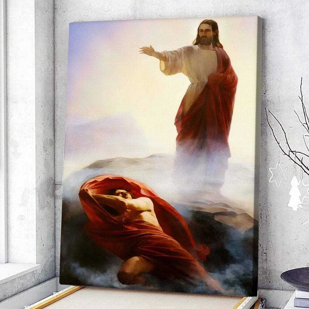 Christian Jesus Canvas Print The Temptation Of Christ