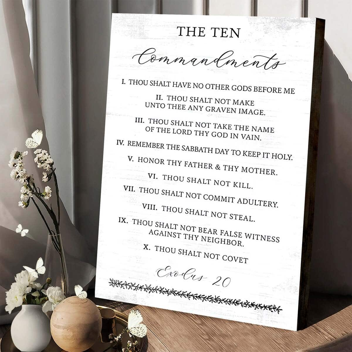 Christian Canvas Print The Ten Commandments