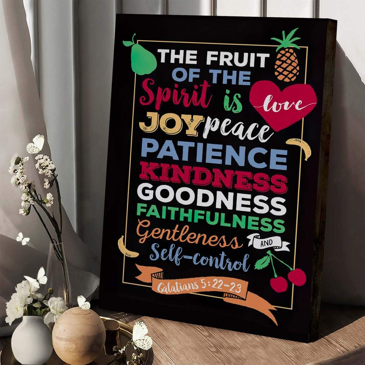 Christian Canvas Print The Fruit Of The Spirit Galatians 5:22-23