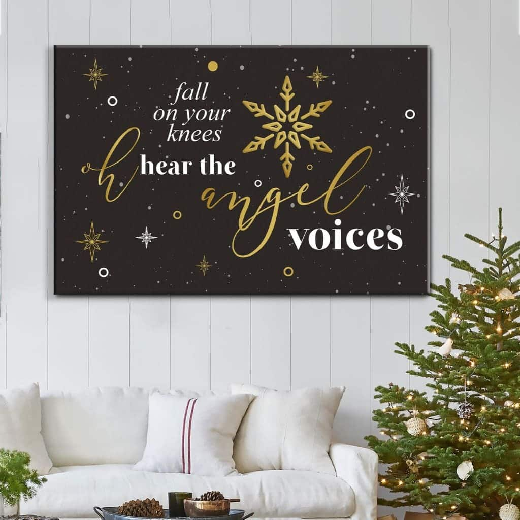 Christian Canvas Wall Art Fall On Your Knees Oh Hear The Angel Voices