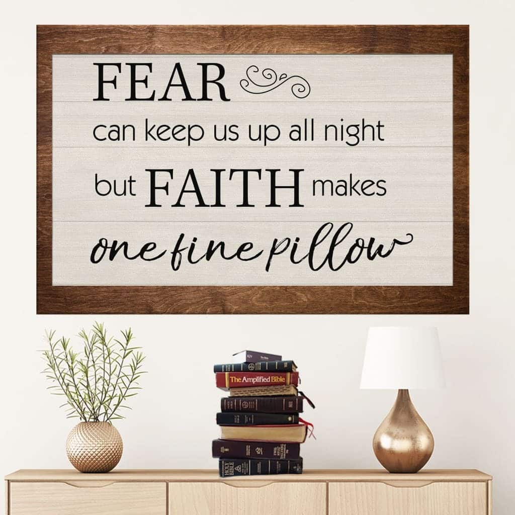 Christian Canvas Wall Art Faith Makes One Fine Pillow