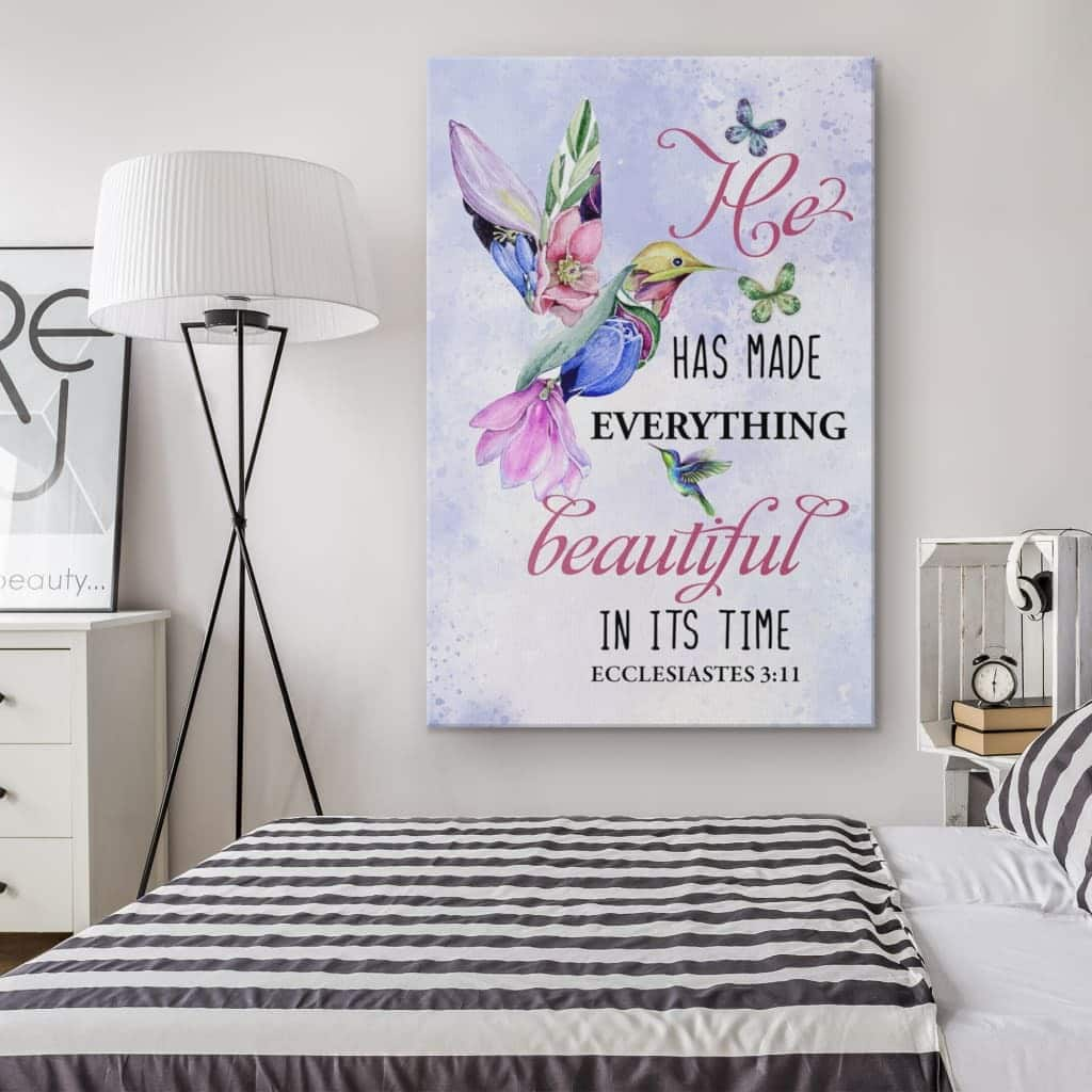 Christian Canvas Print He Has Made Everything Beautiful In Its Time Ecclesiastes 3:11