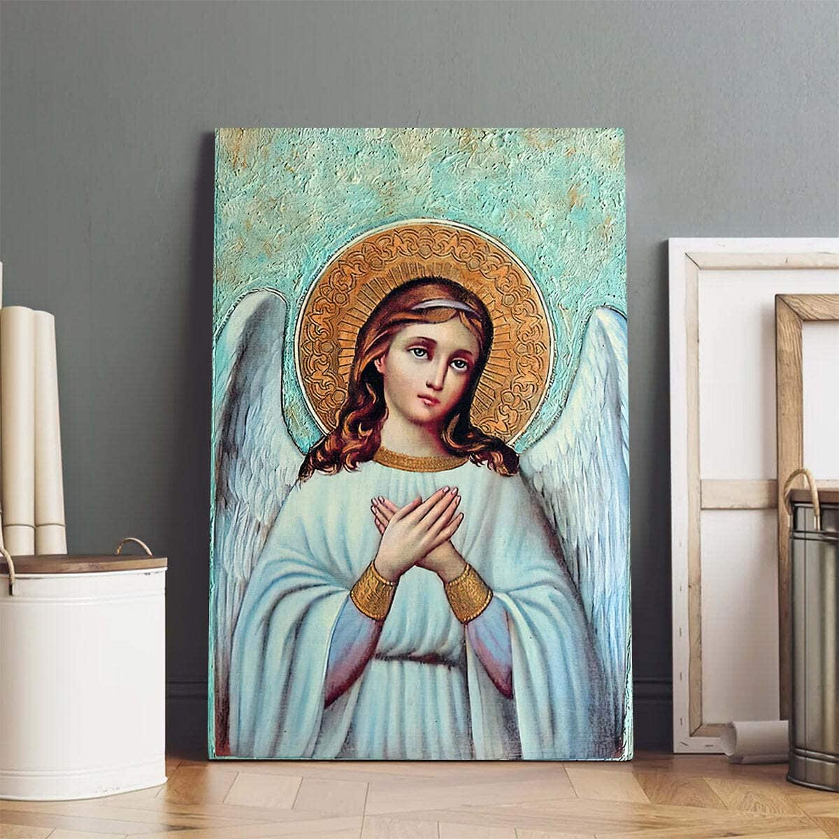 Guardian Angel Archangel Christian Canvas Print