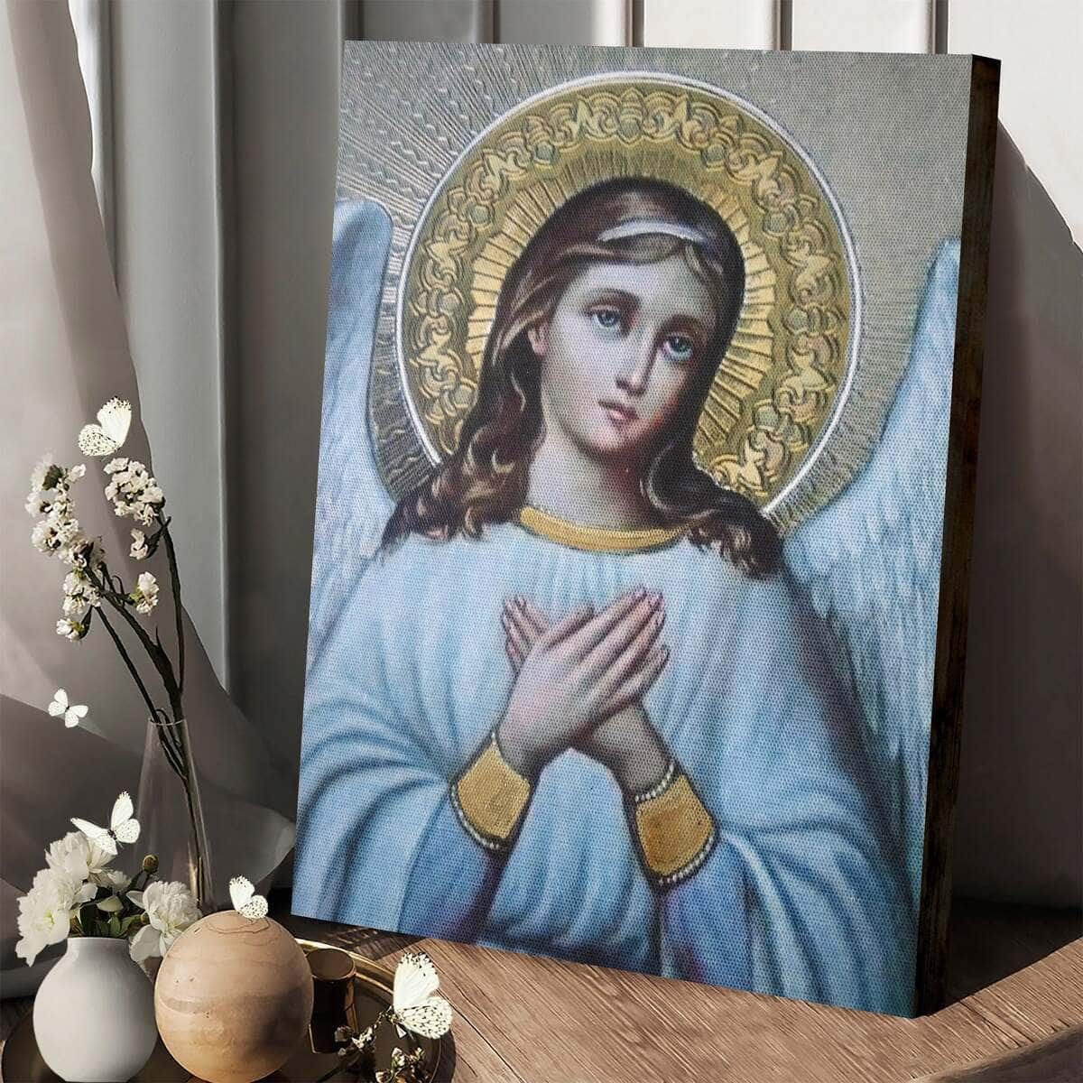 Christian Canvas Print Guardian Angel Archangel Religious