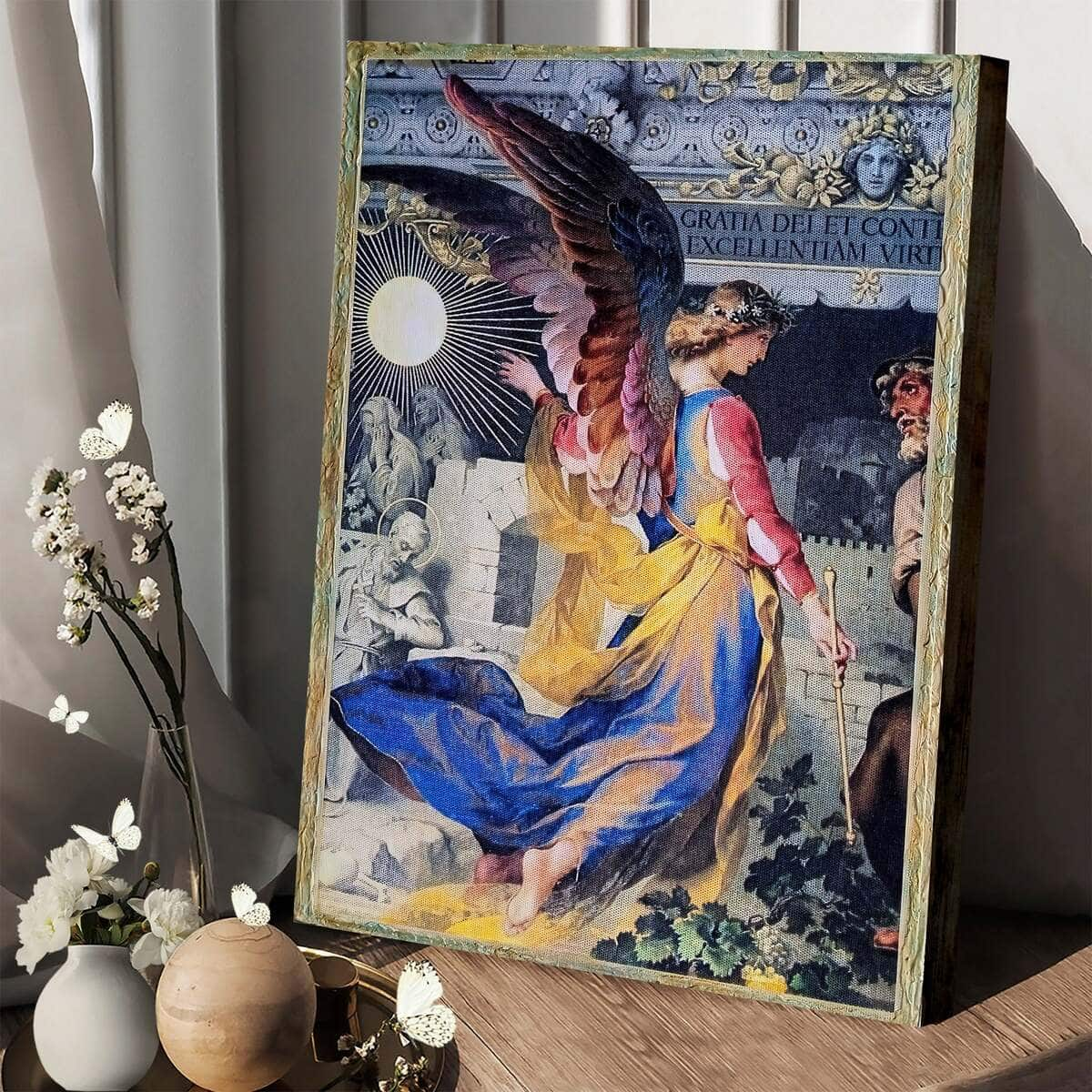 Christian Canvas Print Religious Archangel Angel