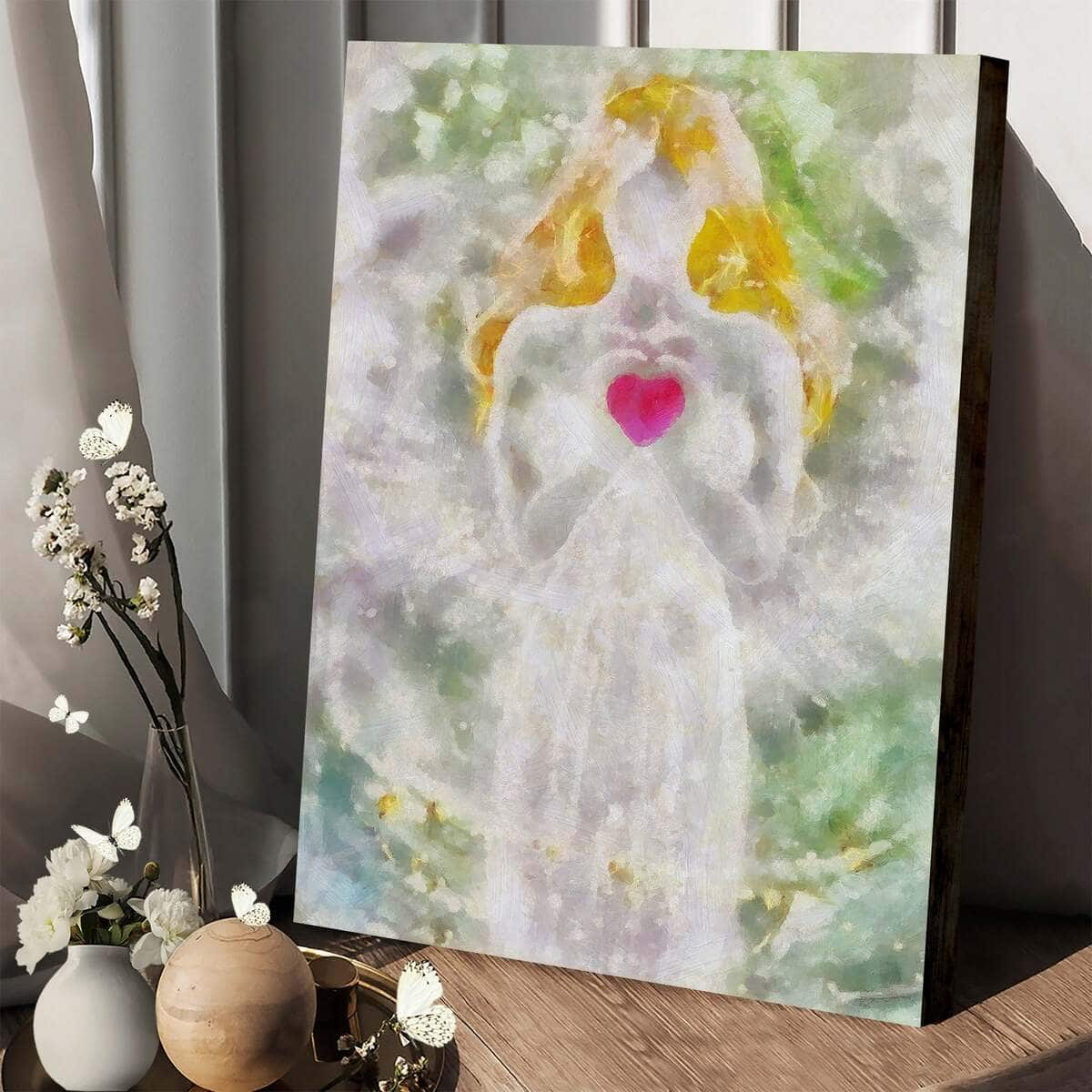 Christian Canvas Print Angel Heart