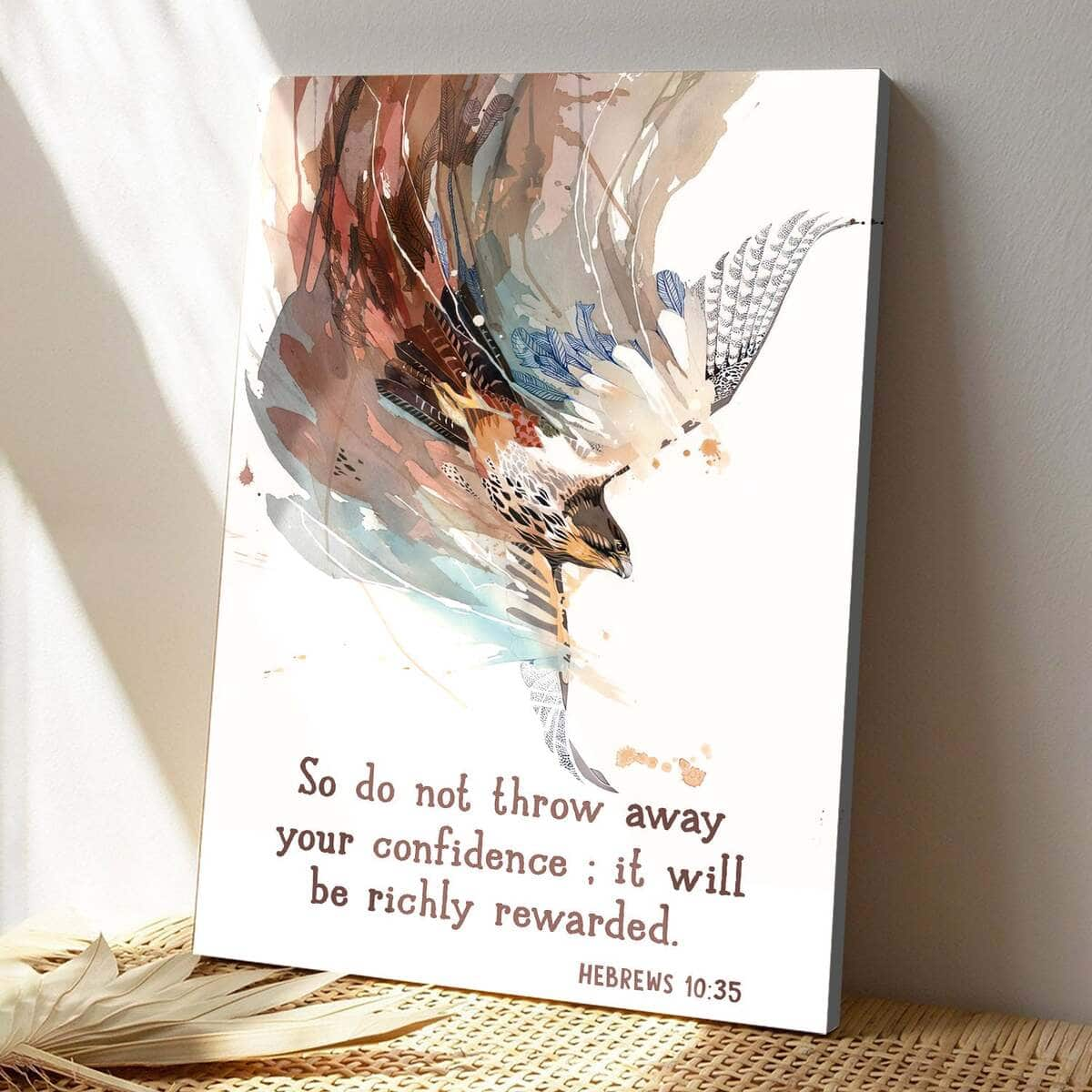 Christian Canvas Print Eagle So Do Not Throw Away Your Confidence