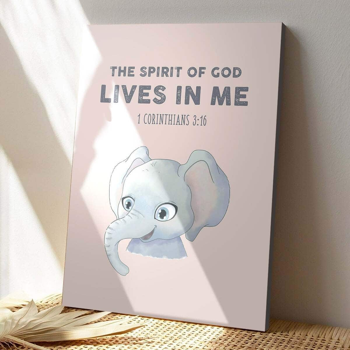 Elephant The Spirit Lives In Me Christian Canvas Print