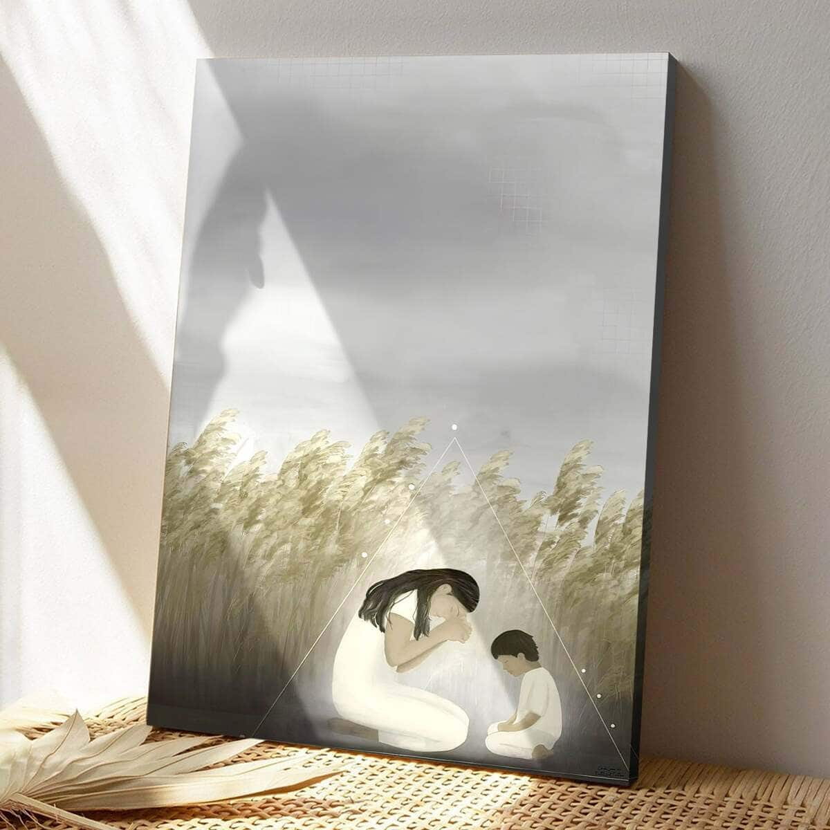 Christian Canvas Print The Protecting Power Of Prayer Mother And Child