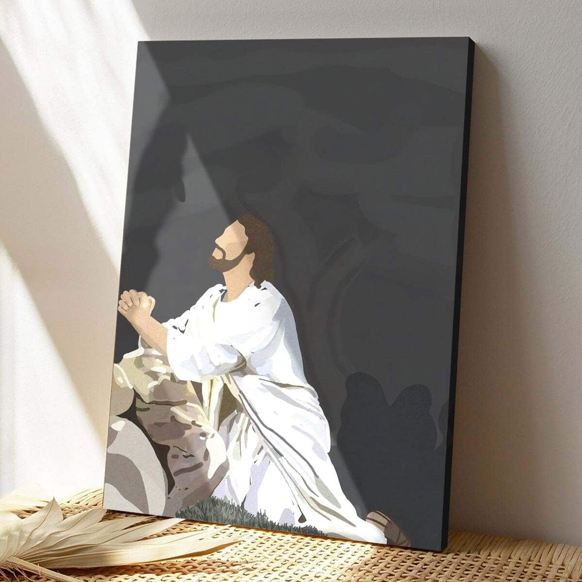 Christian Canvas Print Garden Of Jesus