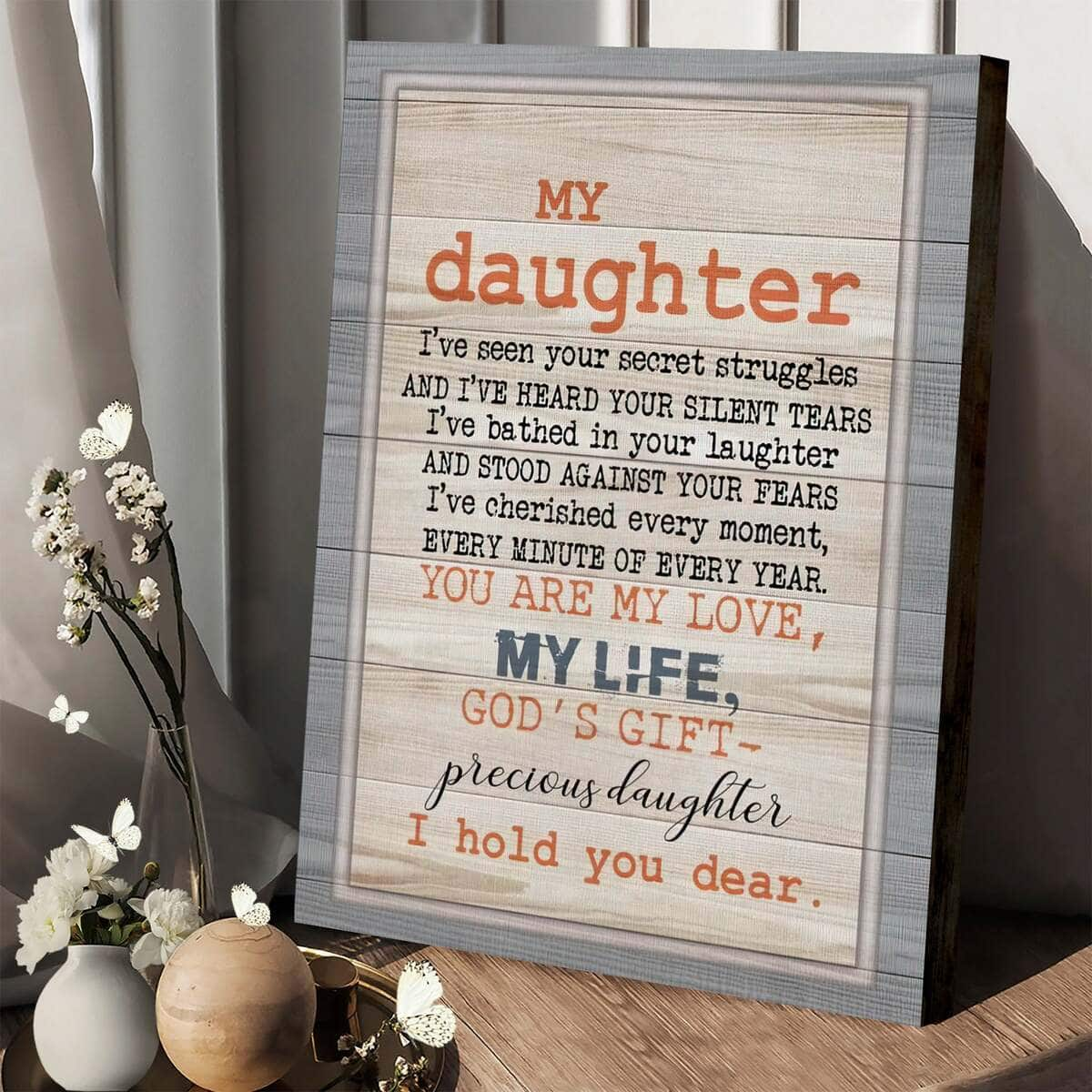 Christian Canvas Print My Daughter Is God's Gift